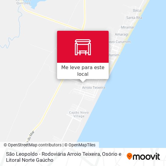 São Leopoldo - Rodoviária Arroio Teixeira mapa