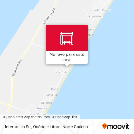 Interpraias Sul mapa