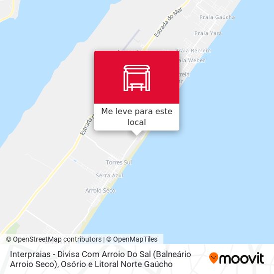 Interpraias - Divisa Com Arroio Do Sal (Balneário Arroio Seco) mapa