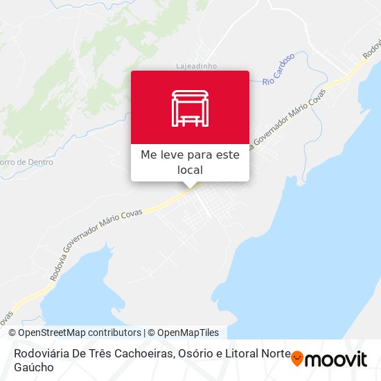 Rodoviária De Três Cachoeiras mapa