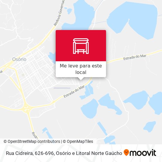 Rua Cidreira, 626-696 mapa
