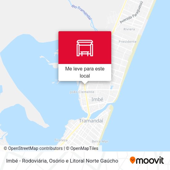 Imbé - Rodoviária mapa