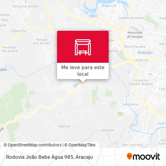 Rodovia João Bebe Água 985 mapa