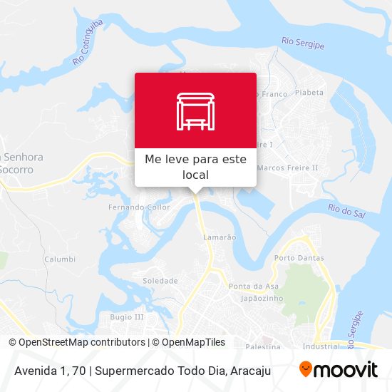 Avenida 1, 70 | Supermercado Todo Dia mapa