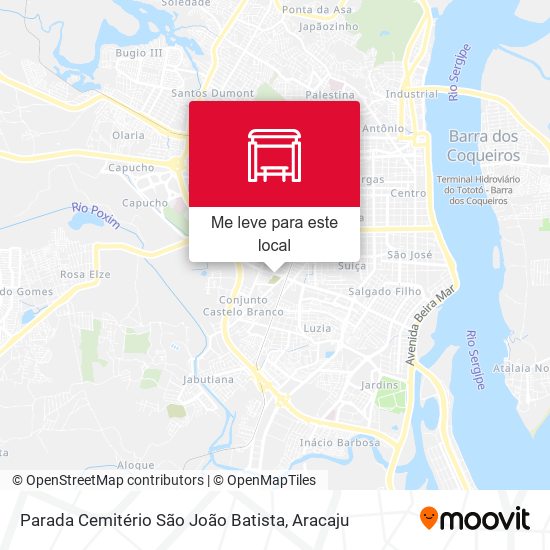 Parada Cemitério São João Batista mapa