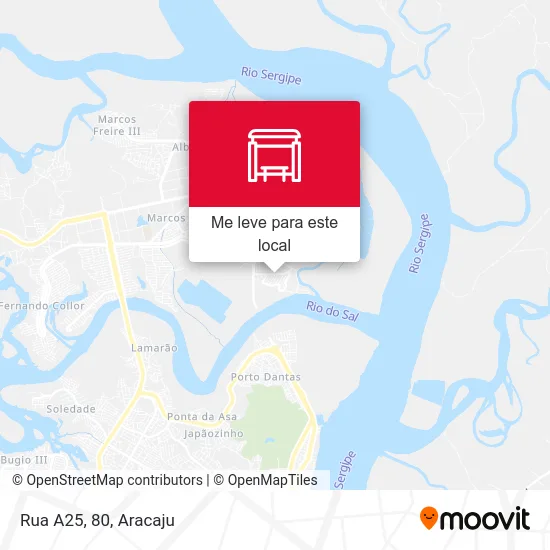 Rua A25, 80 mapa