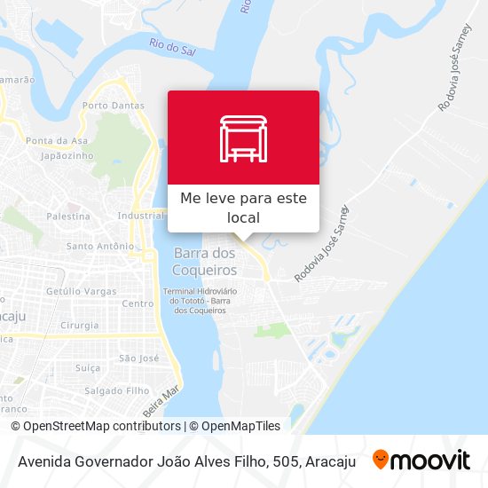 Avenida Governador João Alves Filho, 505 mapa