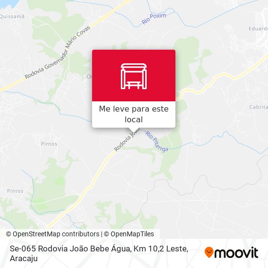 Se-065 Rodovia João Bebe Água, Km 10,2 Leste mapa