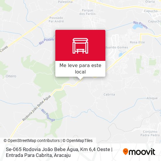 Se-065 Rodovia João Bebe Água, Km 6,4 Oeste | Entrada Para Cabrita mapa