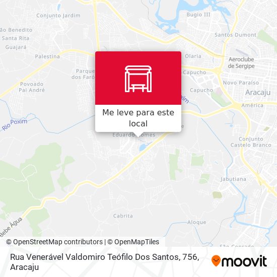 Rua Venerável Valdomiro Teófilo Dos Santos, 756 mapa