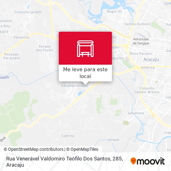 Rua Venerável Valdomiro Teófilo Dos Santos, 285 mapa