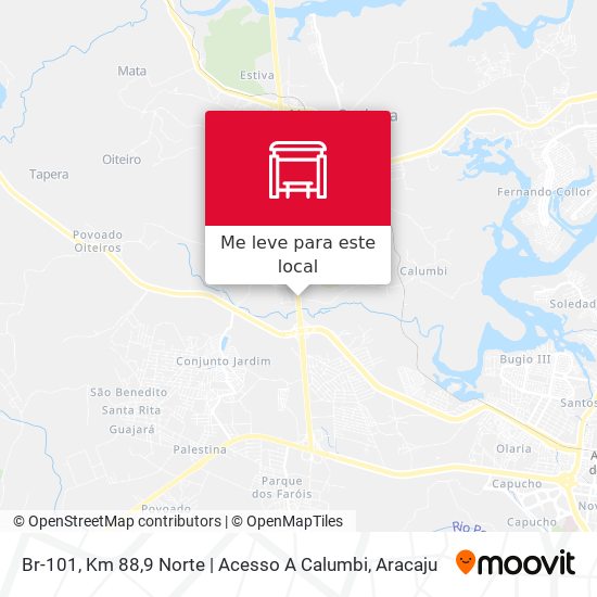 Br-101, Km 88,9 Norte | Acesso A Calumbi mapa