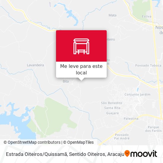 Estrada Oiteiros / Quissamã, Sentido Oiteiros mapa