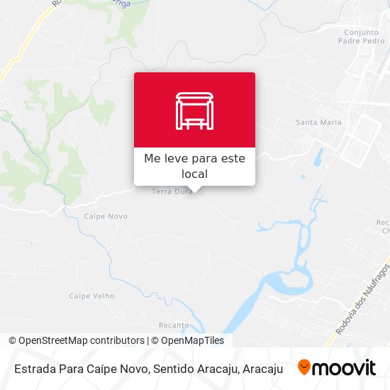 Estrada Para Caípe Novo, Sentido Aracaju mapa