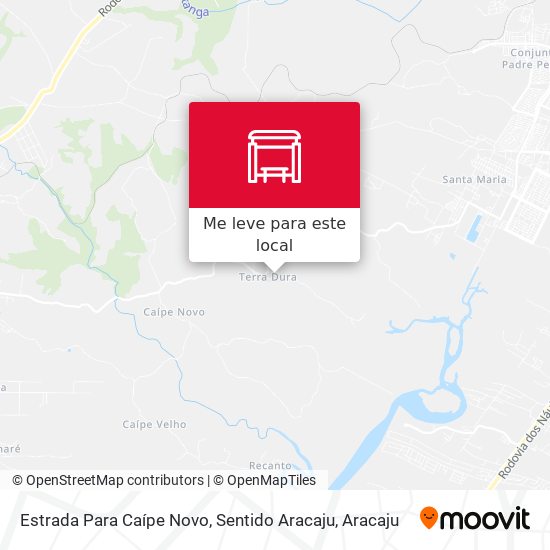 Estrada Para Caípe Novo, Sentido Aracaju mapa
