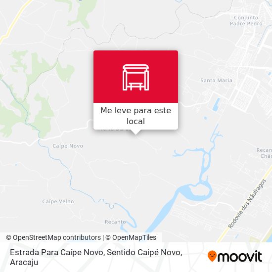 Estrada Para Caípe Novo, Sentido Caipé Novo mapa