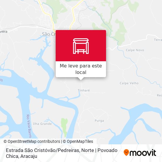 Estrada São Cristóvão / Pedreiras, Norte | Povoado Chica mapa
