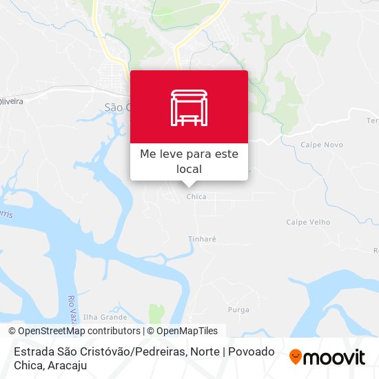 Estrada São Cristóvão / Pedreiras, Norte | Povoado Chica mapa