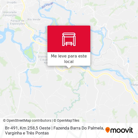 Br-491, Km 258,5 Oeste | Fazenda Barra Do Palmela mapa