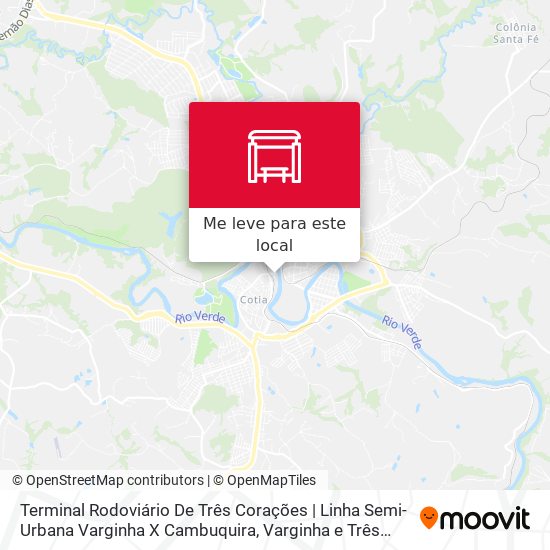 Terminal Rodoviário De Três Corações | Linha Semi-Urbana Varginha X Cambuquira mapa