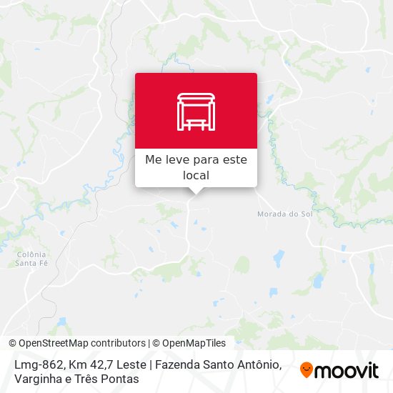 Lmg-862, Km 42,7 Leste | Fazenda Santo Antônio mapa