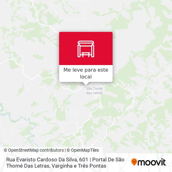 Rua Evaristo Cardoso Da Silva, 601 | Portal De São Thomé Das Letras mapa