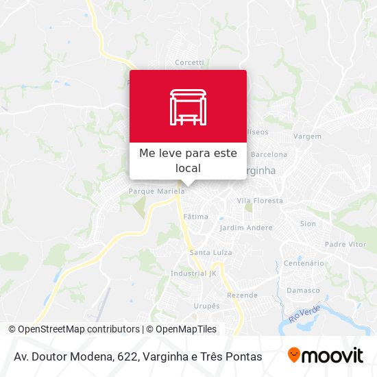 Av. Doutor Modena, 622 mapa