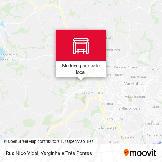 Rua Nico Vidal mapa