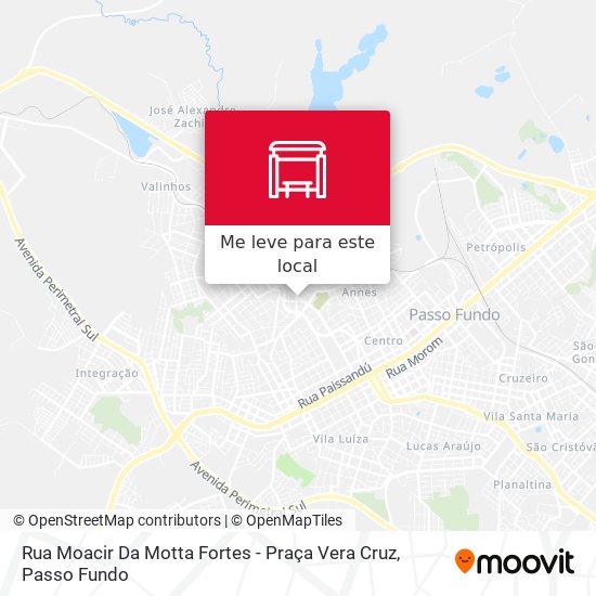 Rua Moacir Da Motta Fortes - Praça Vera Cruz mapa