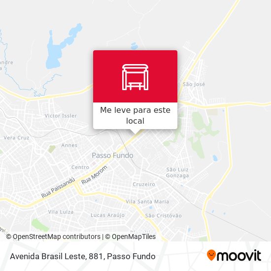 Avenida Brasil Leste, 881 mapa