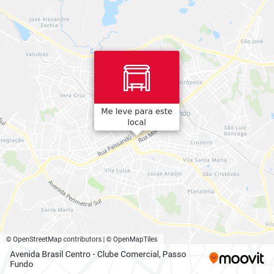 Avenida Brasil Centro - Clube Comercial mapa