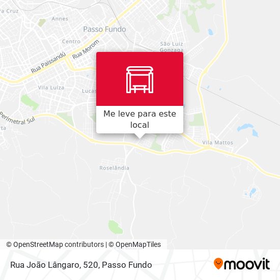 Rua João Lângaro, 520 mapa