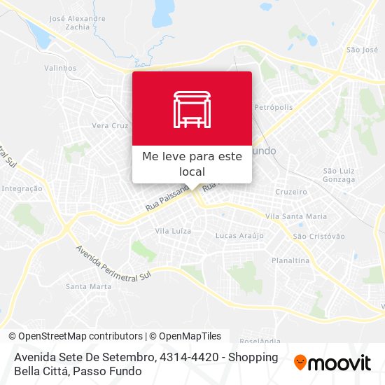 Avenida Sete De Setembro, 4314-4420 - Shopping Bella Cittá mapa