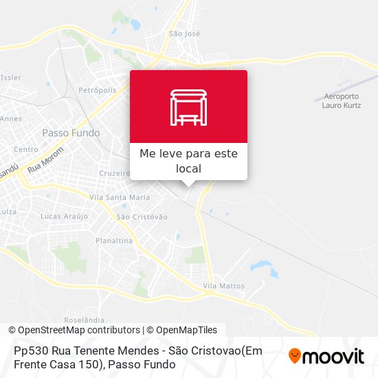 Pp530 Rua Tenente Mendes - São Cristovao(Em Frente Casa 150) mapa