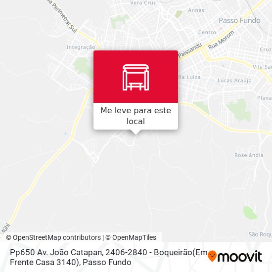 Pp650 Av. João Catapan, 2406-2840 - Boqueirão(Em Frente Casa 3140) mapa