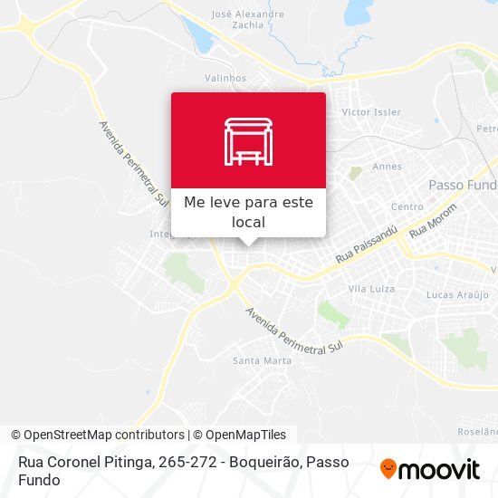 Rua Coronel Pitinga, 265-272 - Boqueirão mapa