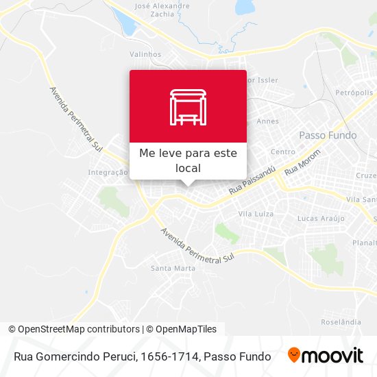 Rua Gomercindo Peruci, 1656-1714 mapa