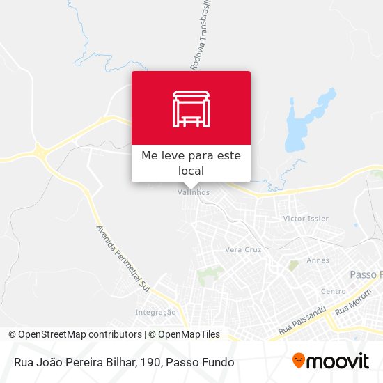 Rua João Pereira Bilhar, 190 mapa