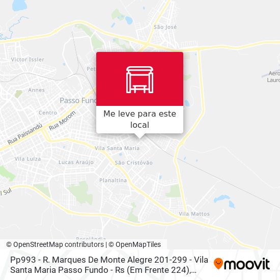 Pp993 - R. Marques De Monte Alegre  201-299 - Vila Santa Maria  Passo Fundo - Rs (Em Frente 224) mapa