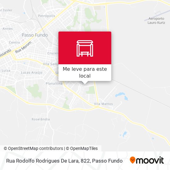 Rua Rodolfo Rodrigues De Lara, 822 mapa