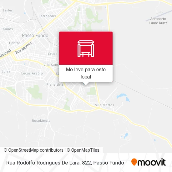 Rua Rodolfo Rodrigues De Lara, 822 mapa