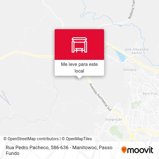 Rua Pedro Pacheco, 586-636 - Manitowoc mapa