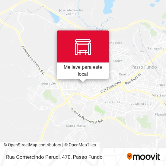 Rua Gomercindo Peruci, 470 mapa