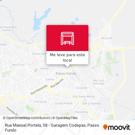 Rua Manoel Portela, 58  - Garagem Codepas mapa