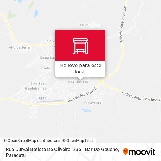 Rua Durval Batista De Oliveira, 235 | Bar Do Gaúcho mapa