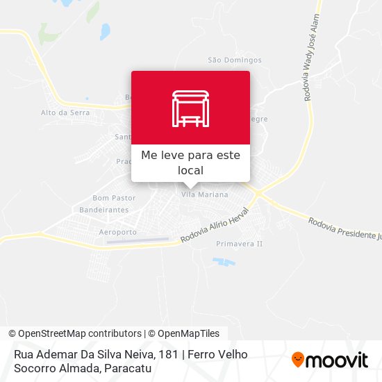 Rua Ademar Da Silva Neiva, 181 | Ferro Velho Socorro Almada mapa