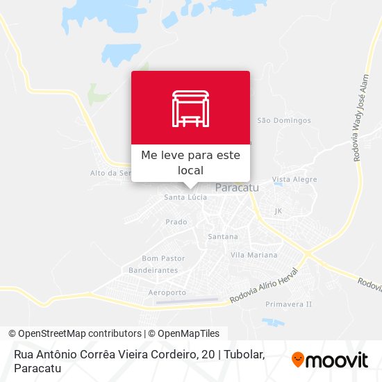 Rua Antônio Corrêa Vieira Cordeiro, 20 | Tubolar mapa