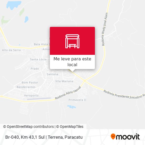 Br-040, Km 43,1 Sul | Terrena mapa