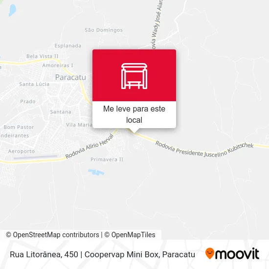 Rua Litorânea, 450 | Coopervap Mini Box mapa