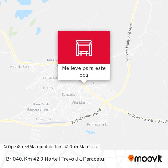 Br-040, Km 42,3 Norte | Trevo Jk mapa